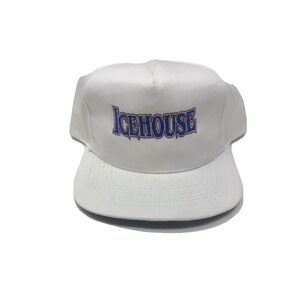 Vintage Icehouse Beer Hat White Snap Back Cap One Size